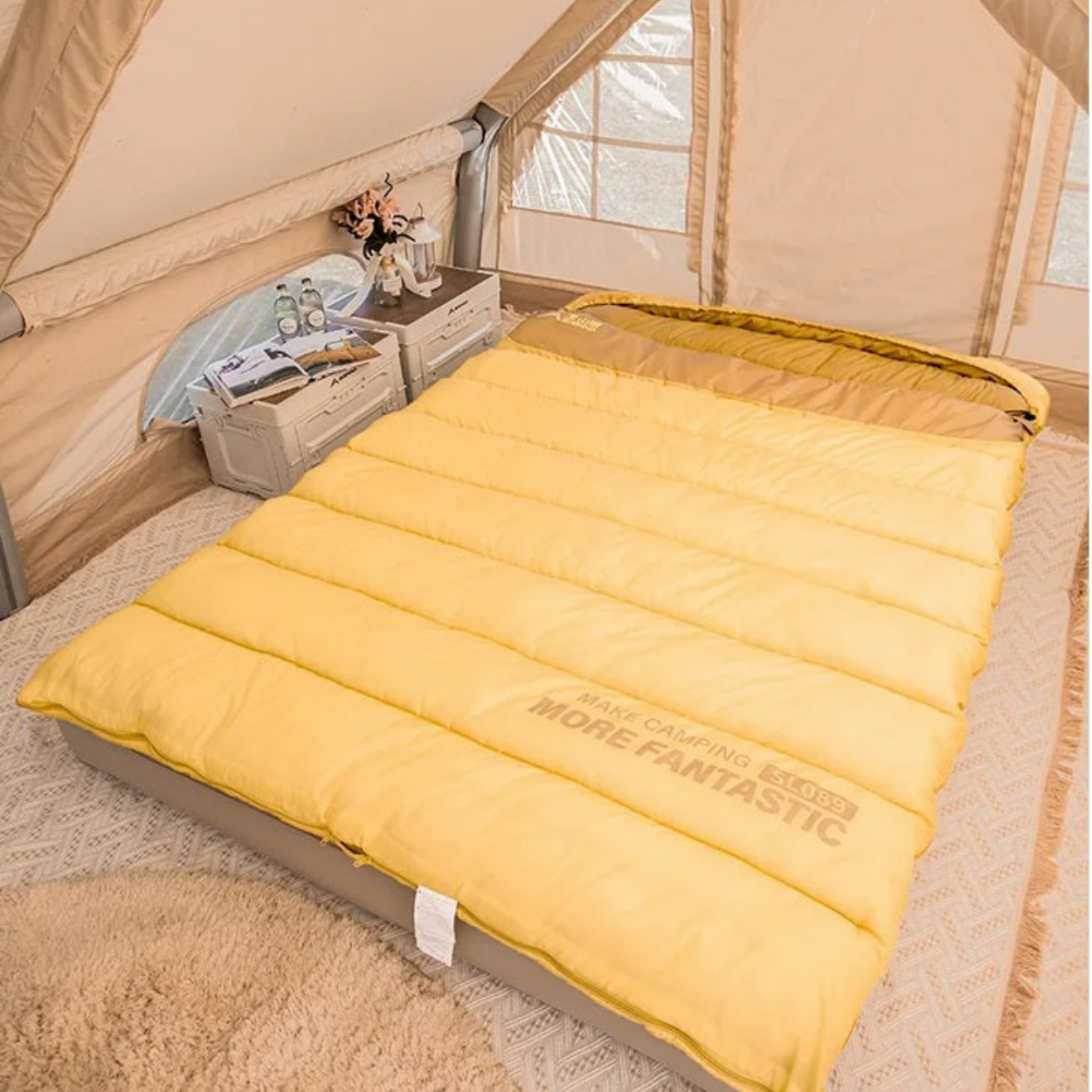 Sac de Couchage 2 Personnes 4 Saisons Hiver Été