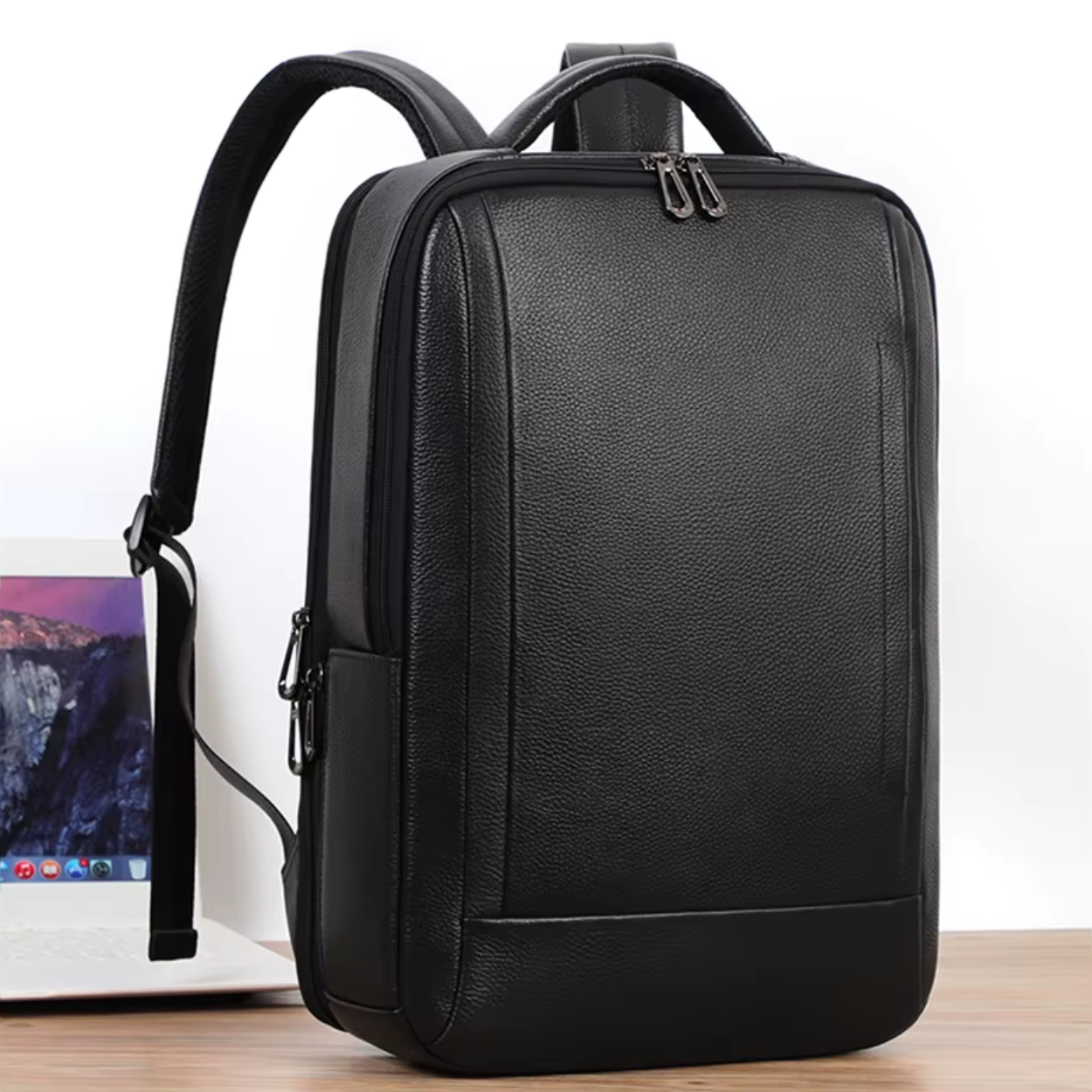 Sac Dos Cuir USB Ordinateur PC Portable