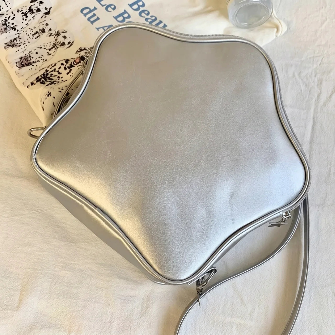 Sac à Dos Étoile Transparent Sac Bandoulière Kawaii pour Pins Badges et Peluches