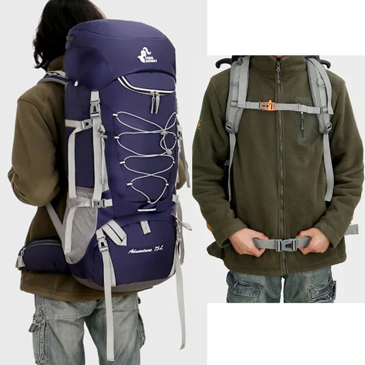 Sac à Dos de Camping 75L pour Randonnée et Aventures en Plein Air