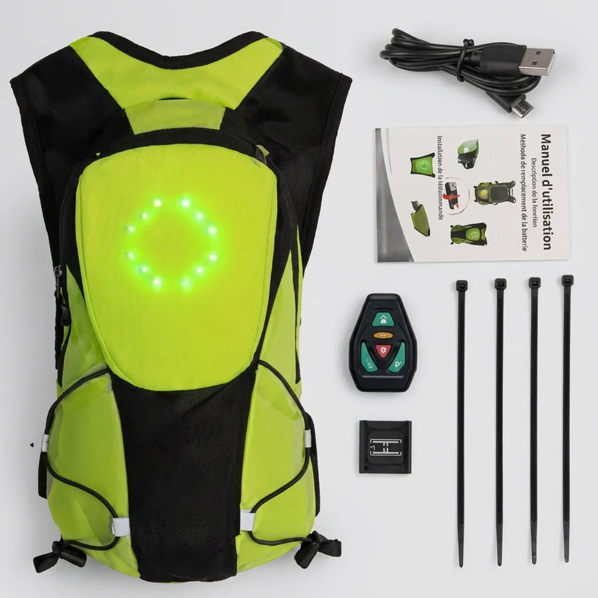 Sac à Dos de Cyclisme 5L avec Clignotants LED Intégrés