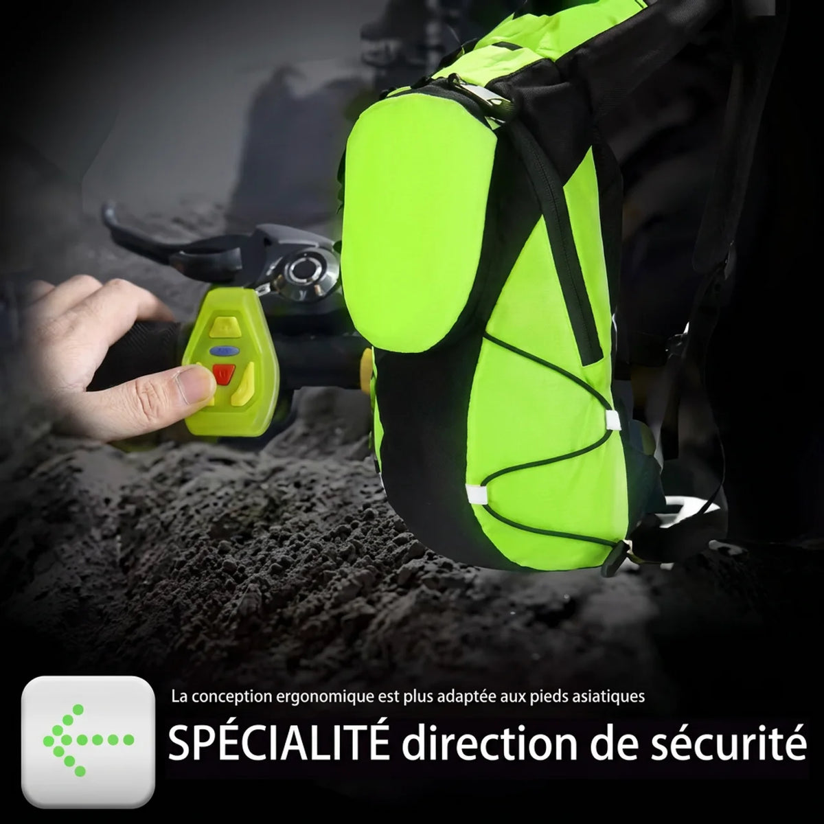 Sac à Dos de Cyclisme 5L avec Clignotants LED Intégrés
