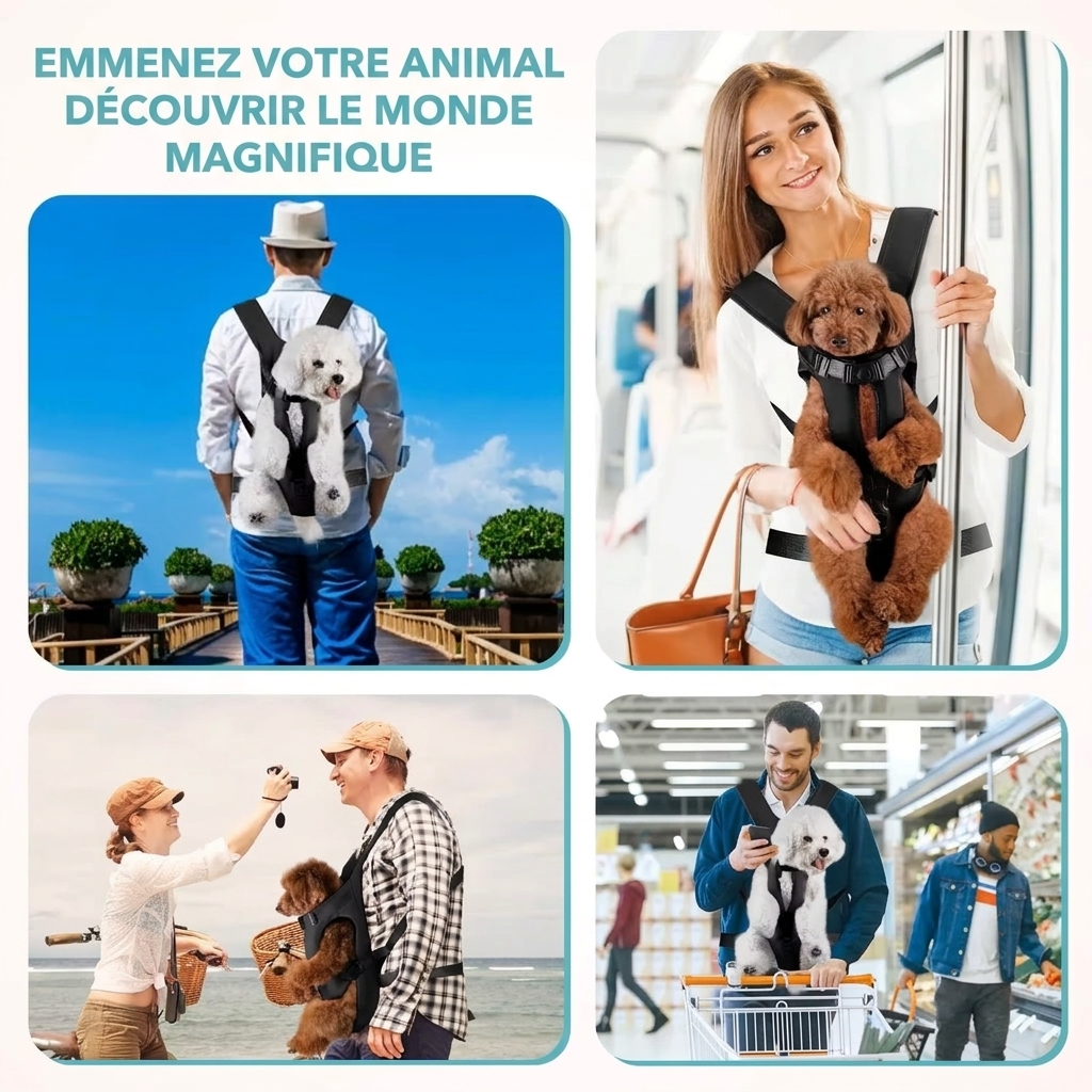 Sac à Dos de Transport Ventral pour Chien