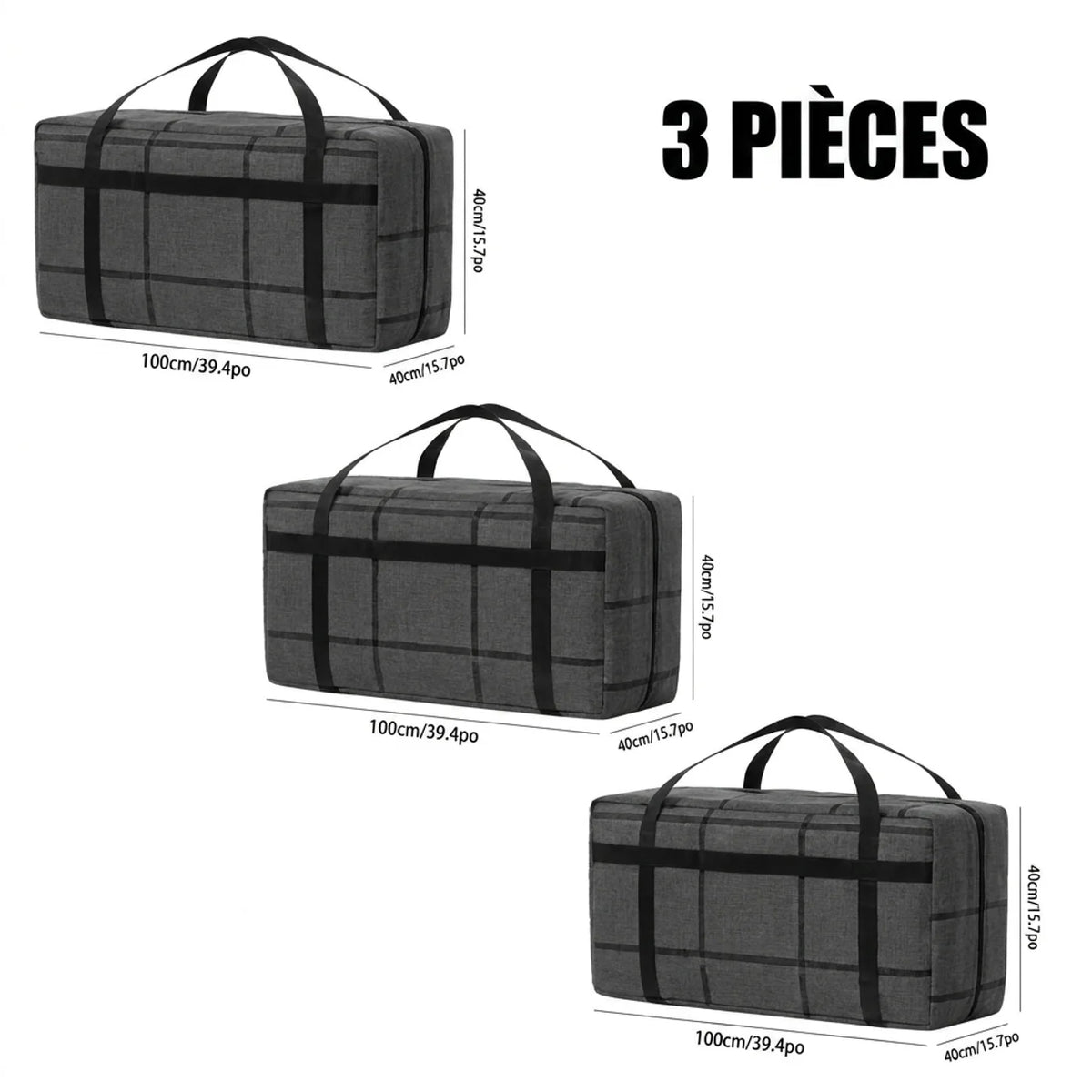 Sac de Déménagement Imperméable Grande Capacité Pliable pour Voyage et Stockage