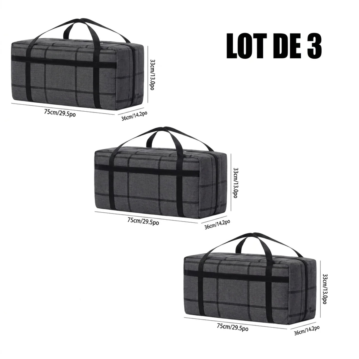 Sac de Déménagement Imperméable Grande Capacité Pliable pour Voyage et Stockage
