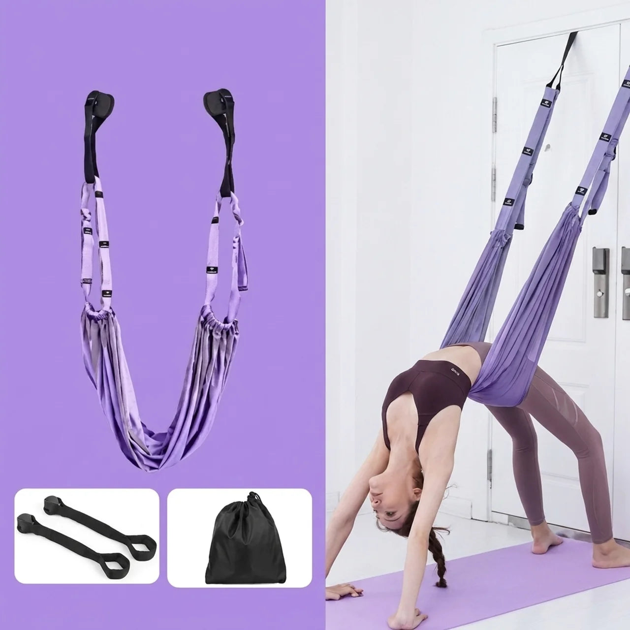 Sangle de Yoga Aérien pour Étirement et Inversion