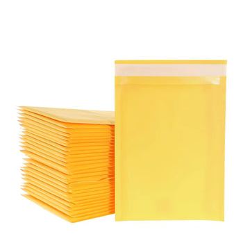 Enveloppes à Bulles Kraft Jaunes Lot de 50 Pièces