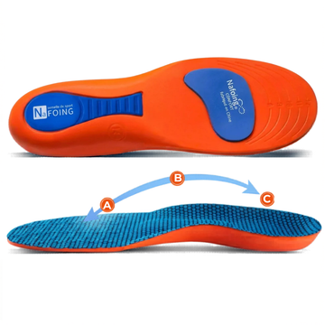 Semelles Orthopédiques Sport Amorti & Soutien de Voûte Plantaire