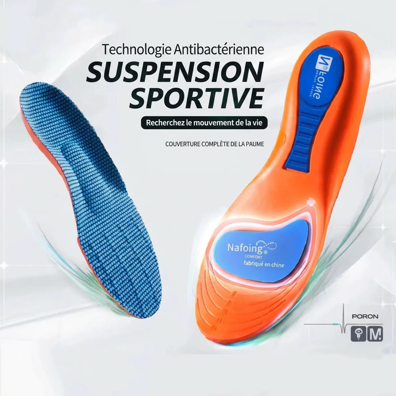 Semelles Orthopédiques Sport Amorti & Soutien de Voûte Plantaire
