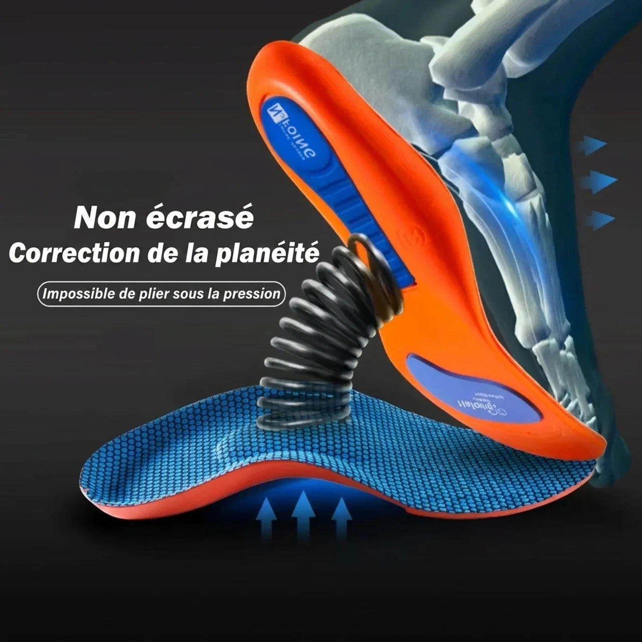Semelles Orthopédiques Sport Amorti & Soutien de Voûte Plantaire