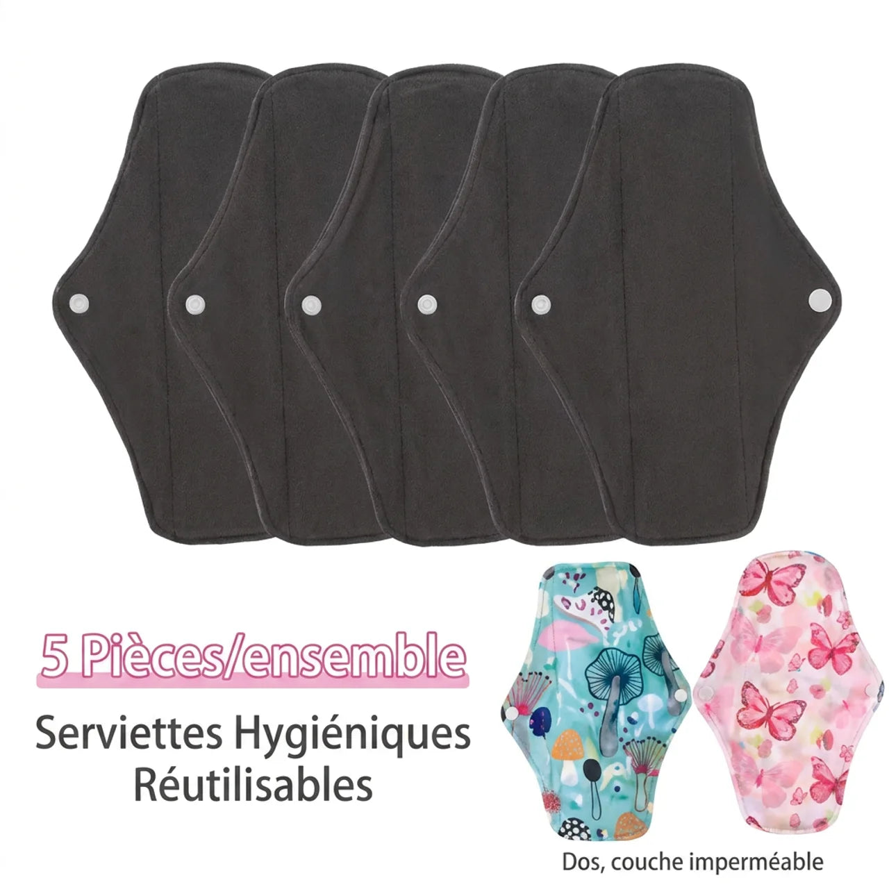 Serviettes Menstruelles Réutilisables Haute Absorption