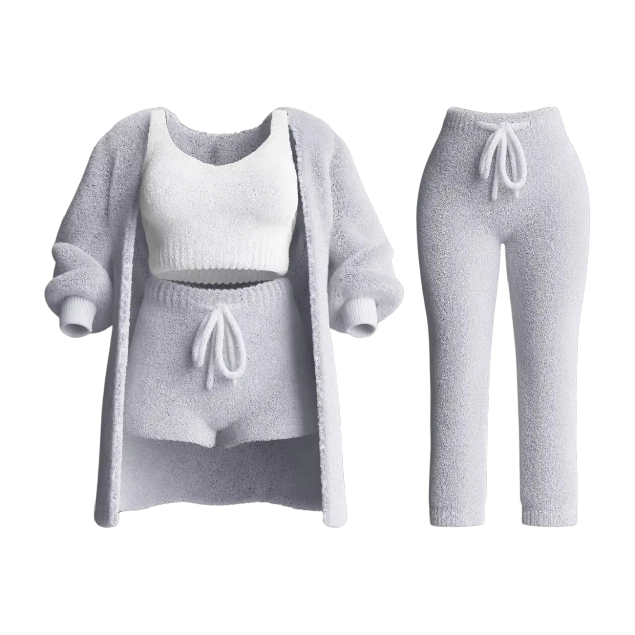 Set complet Pull, Brassière, Pantalon et Cardigan