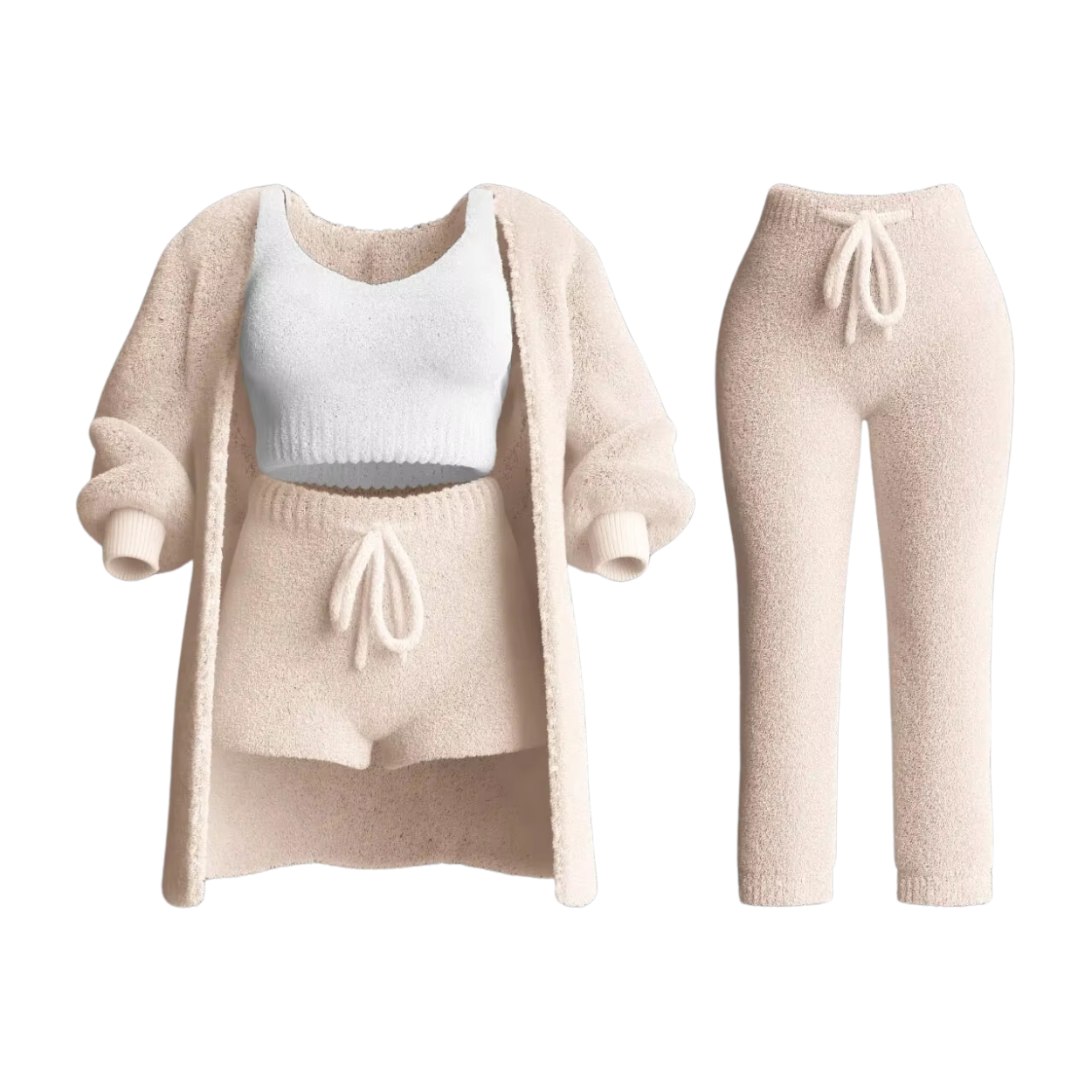 Set complet Pull, Brassière, Pantalon et Cardigan