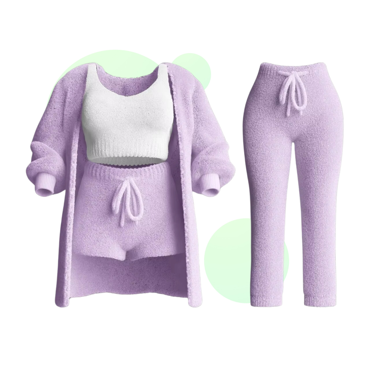 Set complet Pull, Brassière, Pantalon et Cardigan