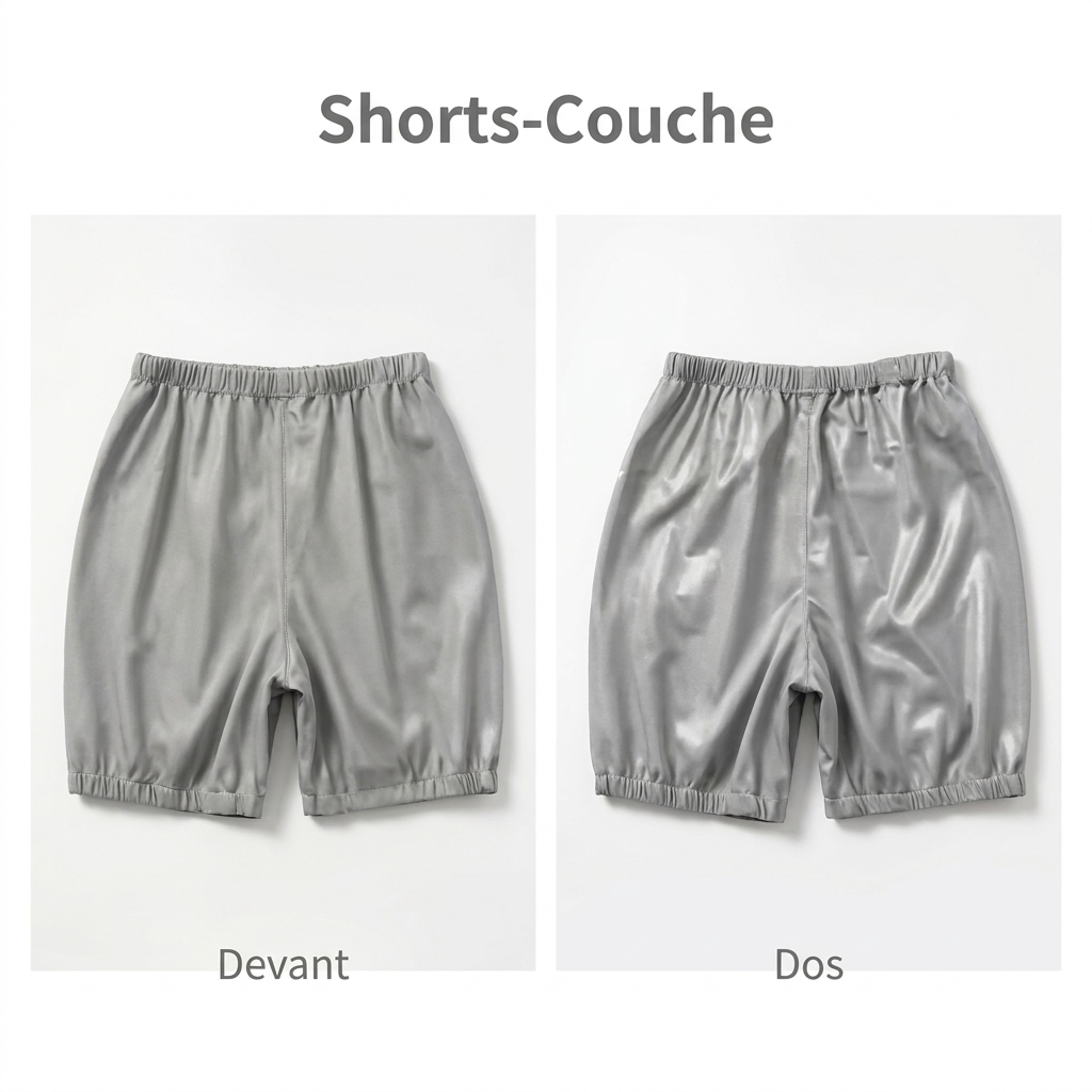 Short d'Incontinence Adulte Réutilisable Protection Imperméable