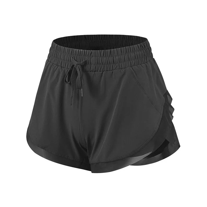 Short de Course 2 en 1 Femme Séchage Rapide Running Fitness et Volleyball