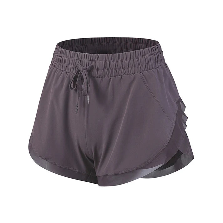 Short de Course 2 en 1 Femme Séchage Rapide Running Fitness et Volleyball
