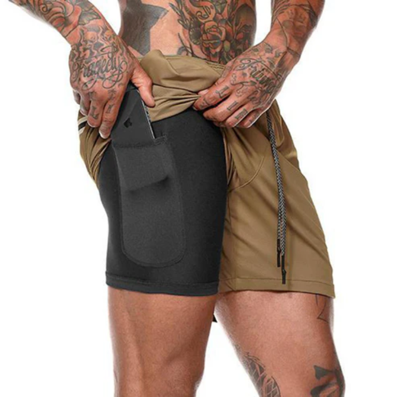 Shorts Joggers Homme 2 en 1 Sport Running & Fitness