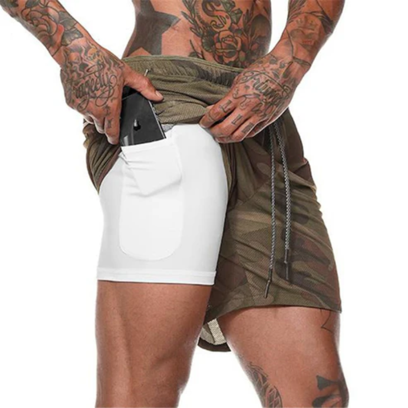 Shorts Joggers Homme 2 en 1 Sport Running & Fitness