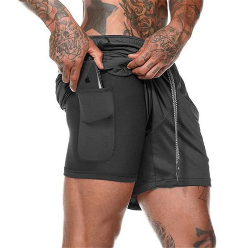 Shorts Joggers Homme 2 en 1 Sport Running & Fitness