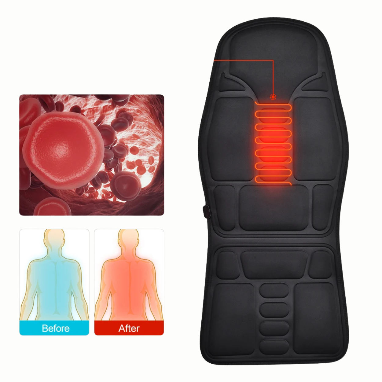 Siège Coussin de Massage Électrique