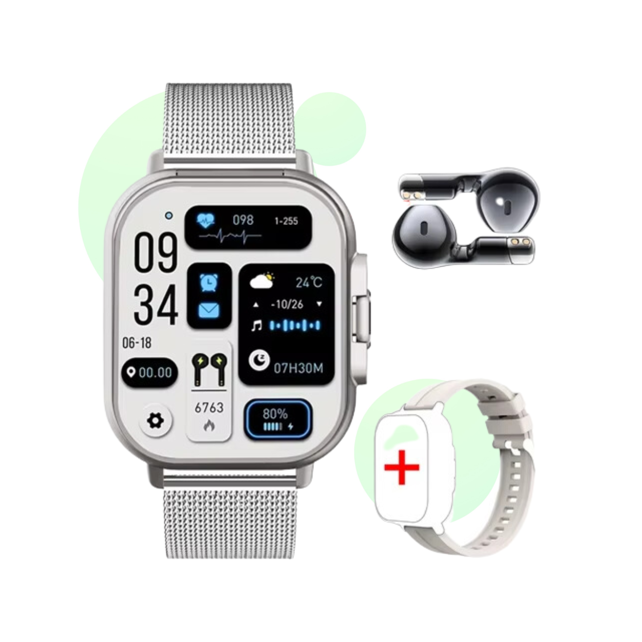 Smartwatch avec Écouteurs Intégrés