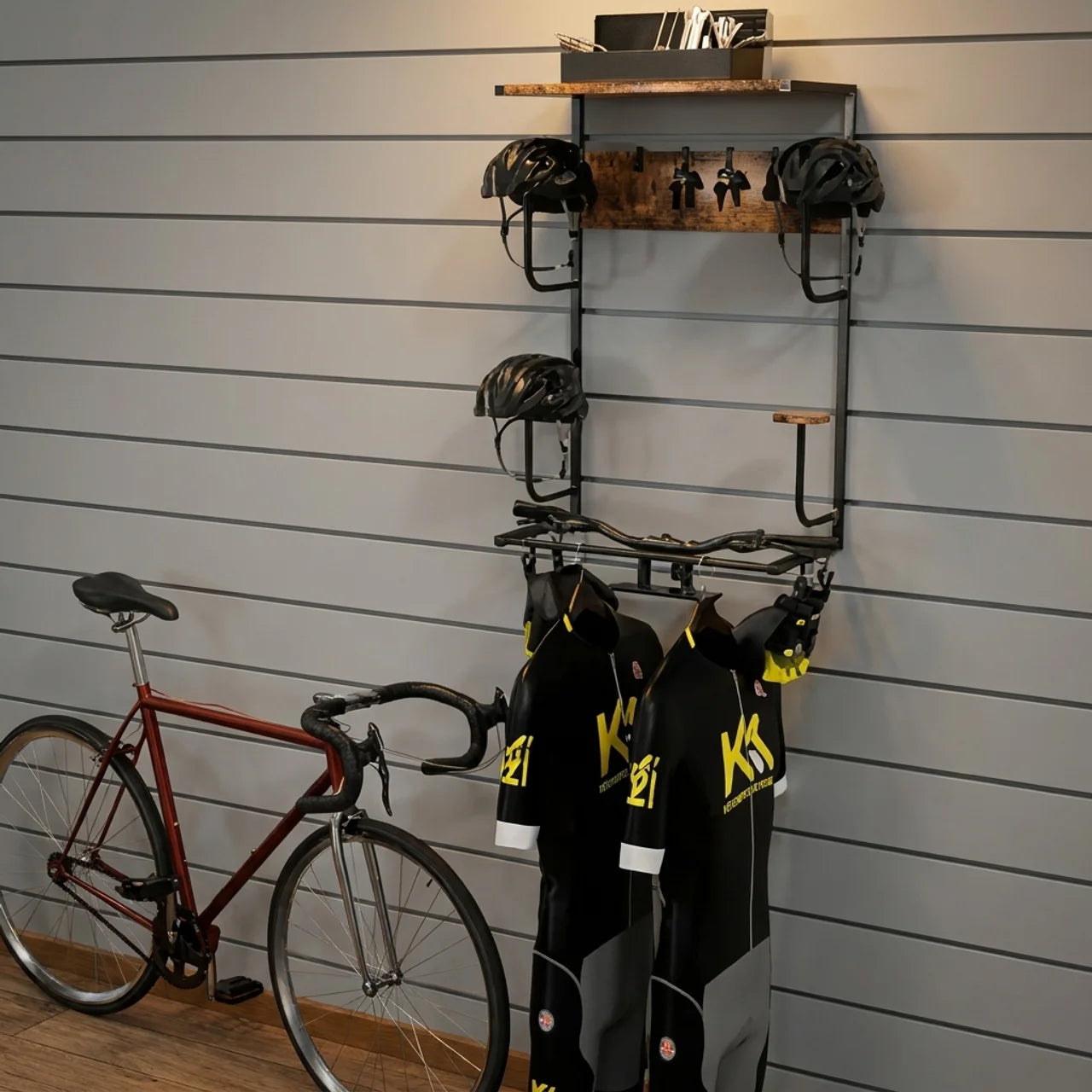 Support Casque Moto Mural