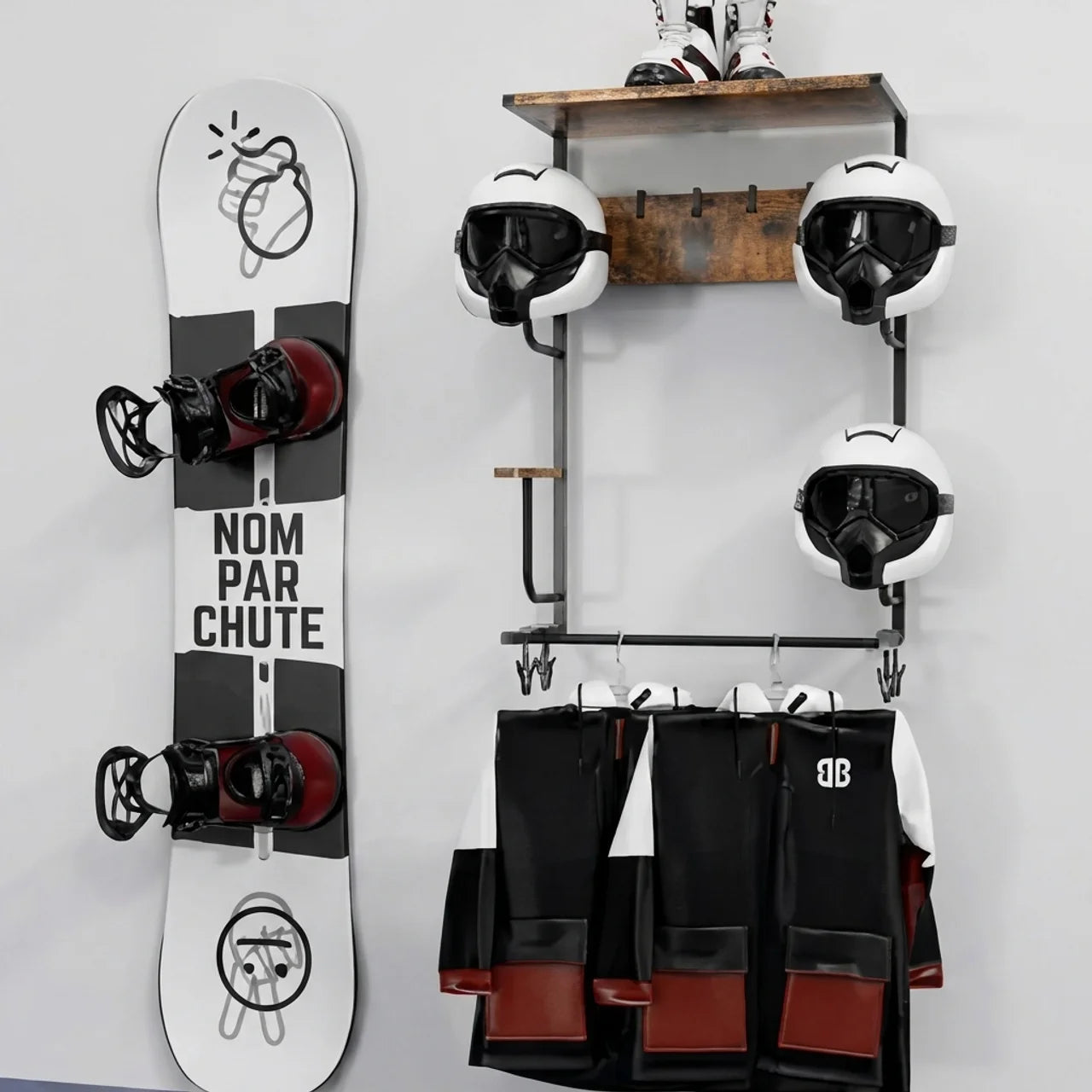 Support Casque Moto Mural