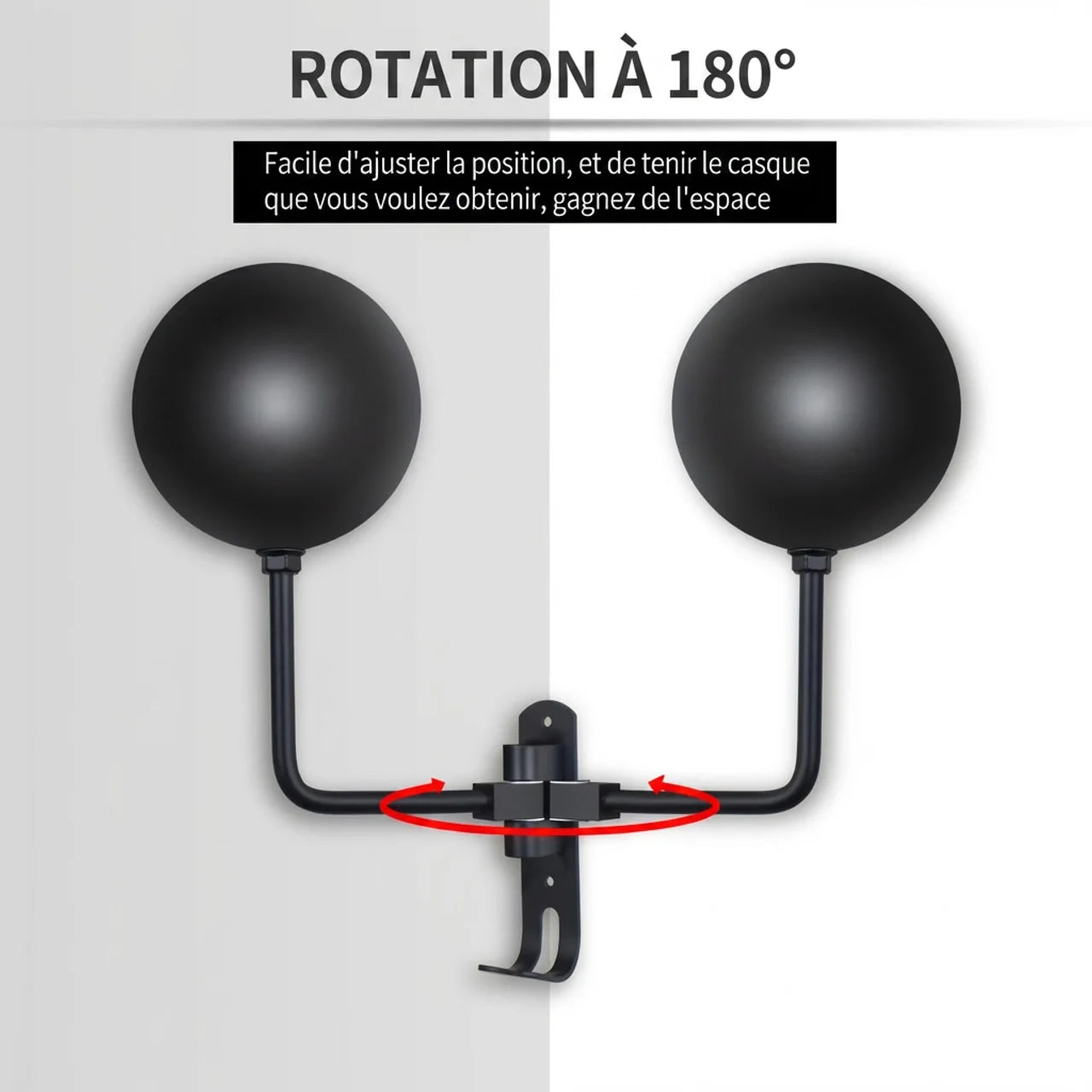 Support Casque Moto Pivotant 180°