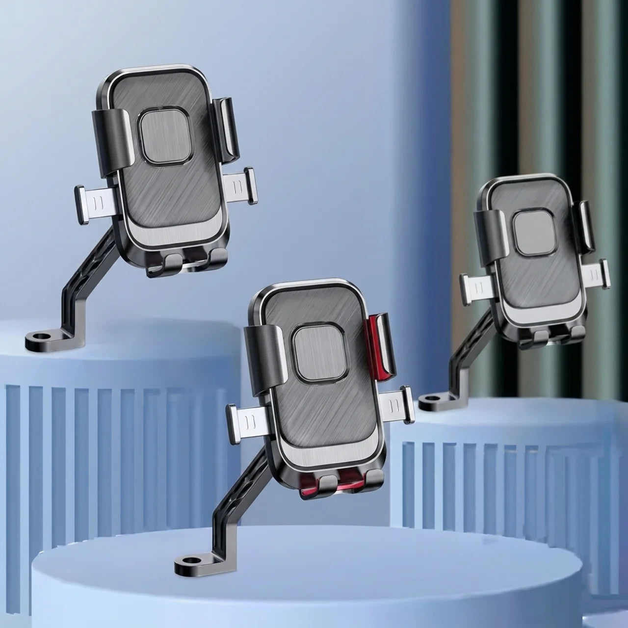 Support Téléphone Anti-Vibration pour Scooter Vélo Électrique VTT Fixation Anti-Choc