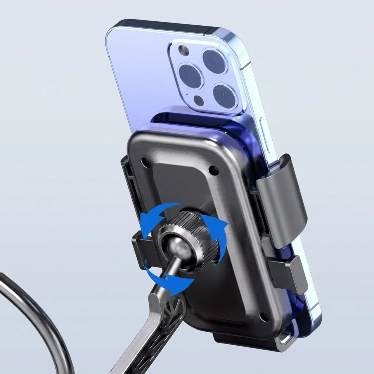 Support Téléphone Anti-Vibration pour Scooter Vélo Électrique VTT Fixation Anti-Choc