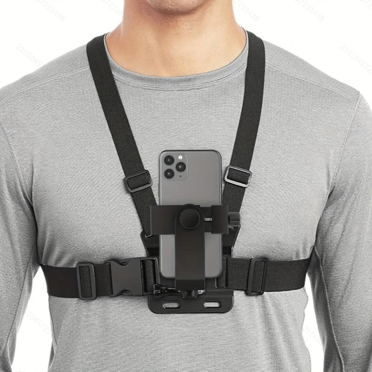Support de Poitrine Réglable pour Smartphone avec Sangle de Maintien Sécurisée