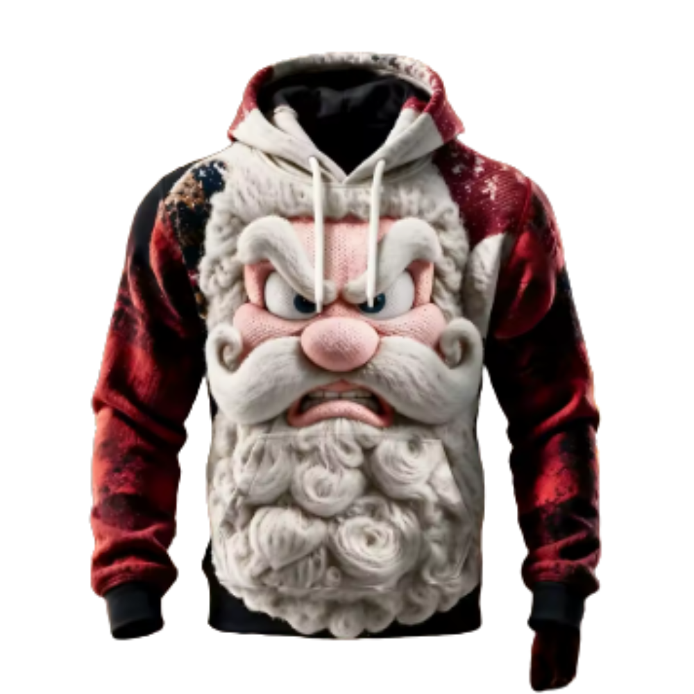 Sweat à Capuche Père Noël Moche Imprimé 3D