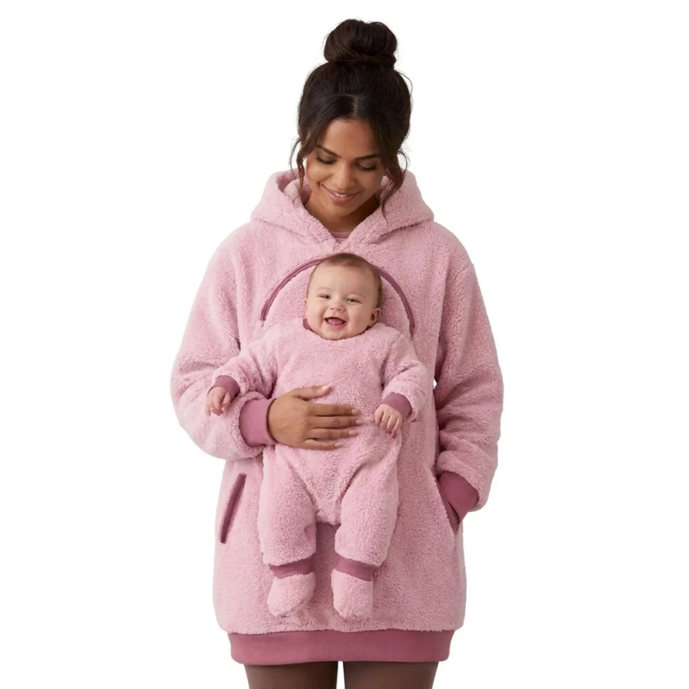 Sweat Polaire Kangourou avec Poche Portage Bébé & Animal