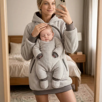 Sweat Polaire Kangourou avec Poche Portage Bébé & Animal