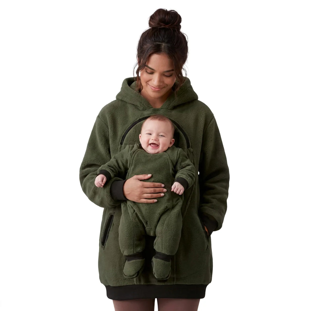Sweat Polaire Kangourou avec Poche Portage Bébé & Animal