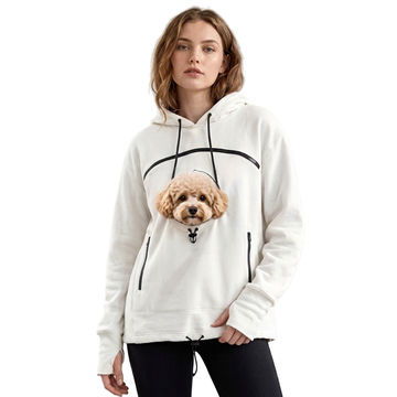 Sweat à Capuche Kangourou Porte-Animal