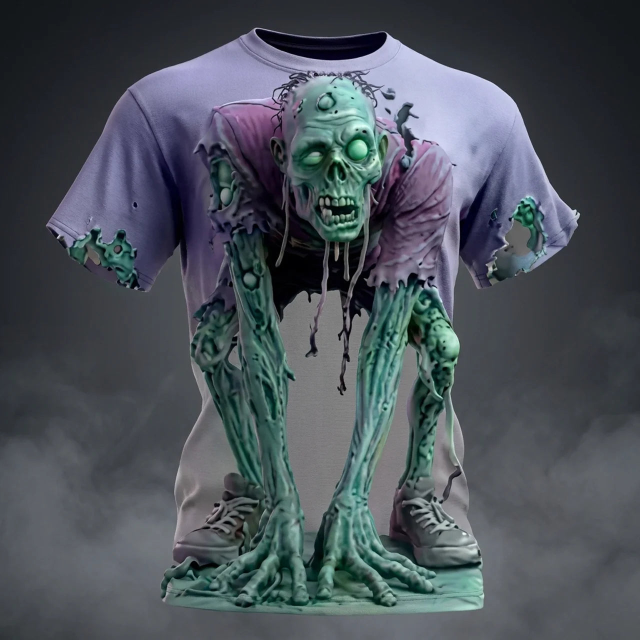 T-Shirt 3D Zombie Impression Réaliste Haute Définition