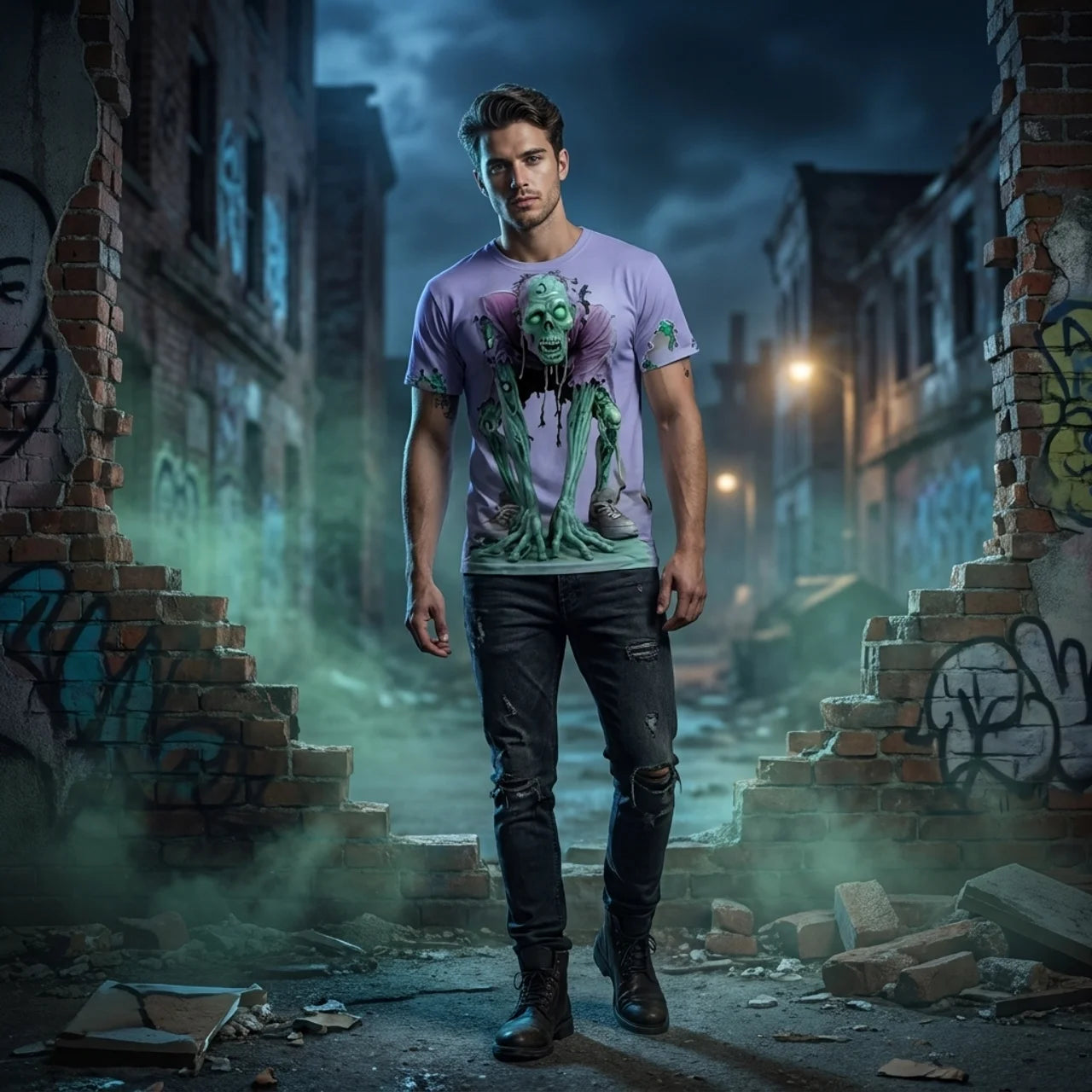 T-Shirt 3D Zombie Impression Réaliste Haute Définition