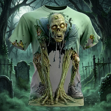 T-Shirt 3D Zombie Impression Réaliste Haute Définition