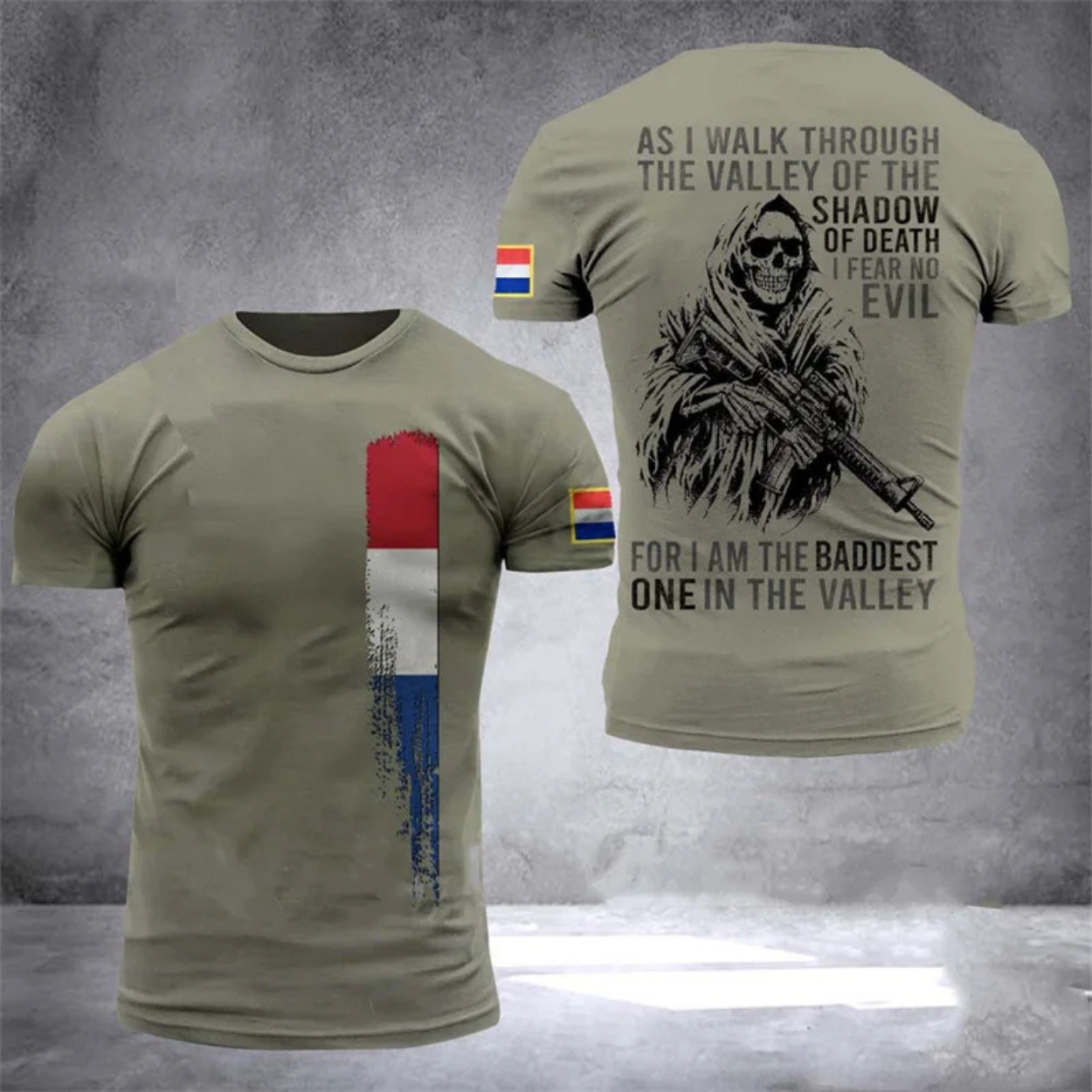 T-shirt Militaire Patriotique Style Armée Fierté Nationale