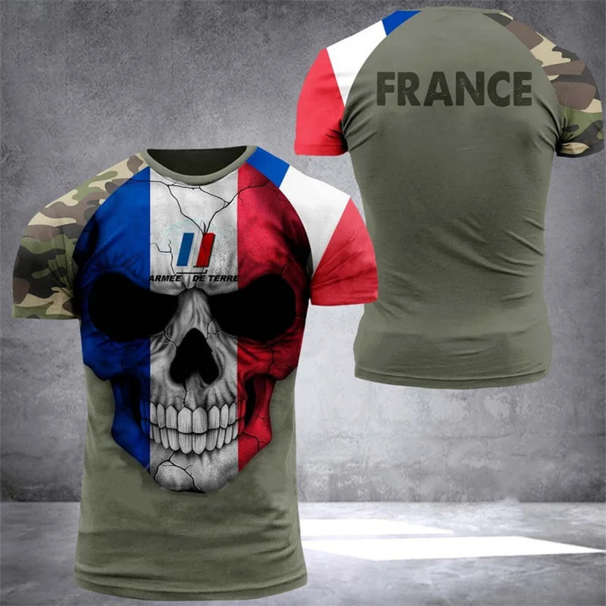 T-shirt Militaire Patriotique Style Armée Fierté Nationale