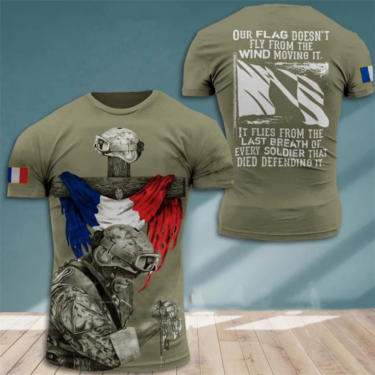 T-shirt Militaire Patriotique Style Armée Fierté Nationale