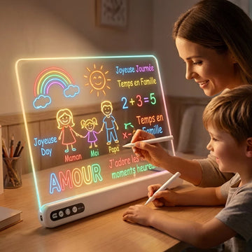 Tableau Dessin LED Enfant Acrylique Lumineux Rechargeable