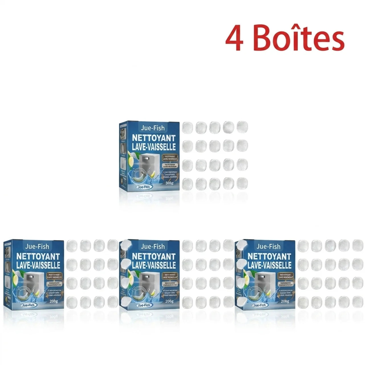 Tablettes Nettoyantes Lave-Vaisselle 20PCS Nettoyage Profond & Anti Calcaire