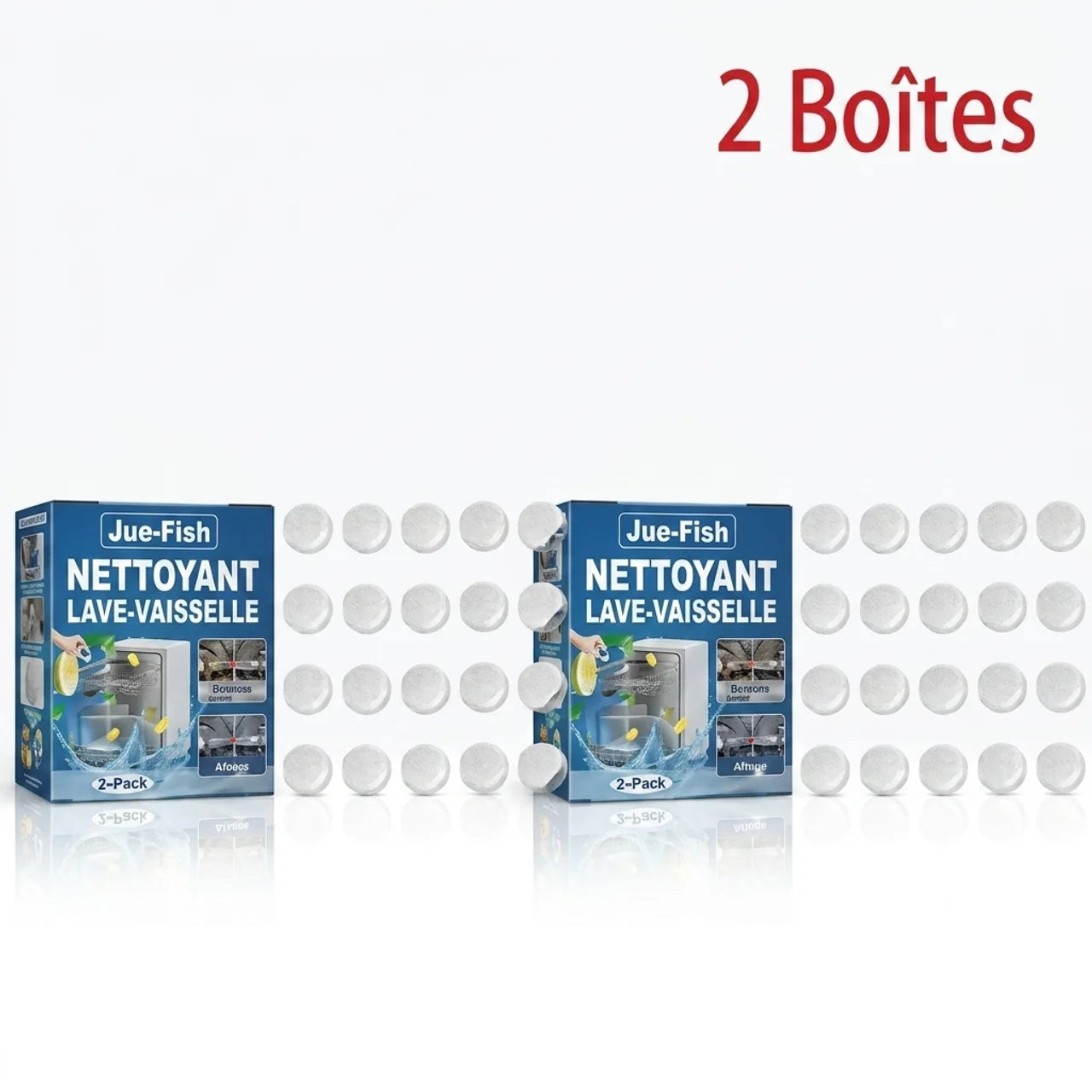 Tablettes Nettoyantes Lave-Vaisselle 20PCS Nettoyage Profond & Anti Calcaire