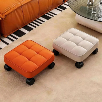Tabouret Bas sur Roulettes Compact Siège Mobile Multiusage pour Couture Beauté et Maison
