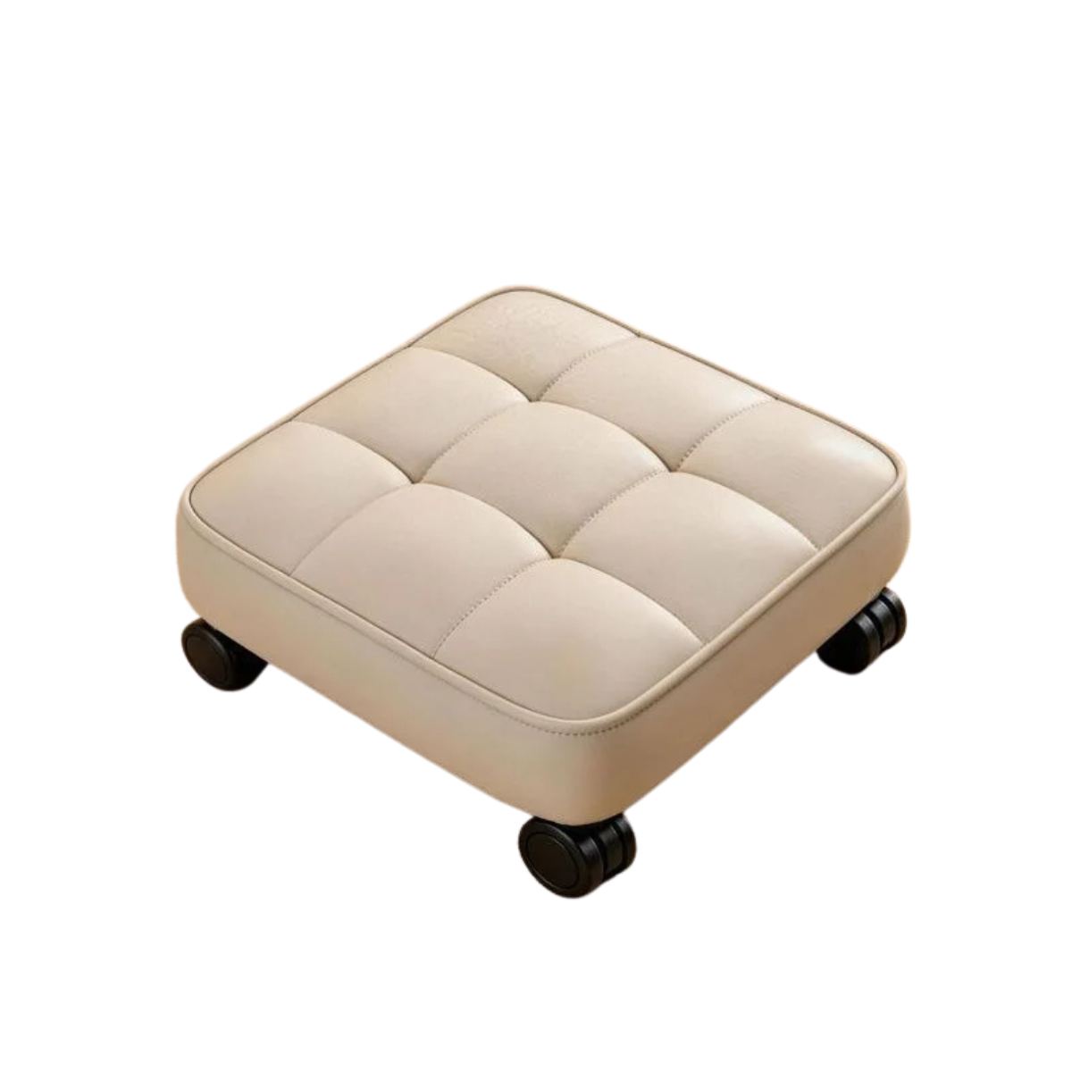 Tabouret Bas sur Roulettes Compact Siège Mobile Multiusage pour Couture Beauté et Maison