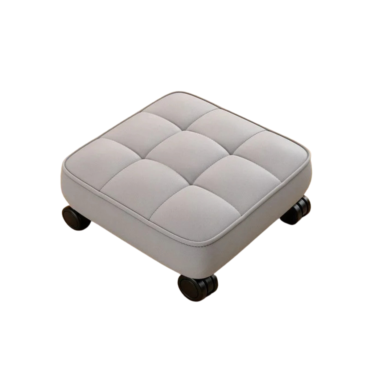 Tabouret Bas sur Roulettes Compact Siège Mobile Multiusage pour Couture Beauté et Maison