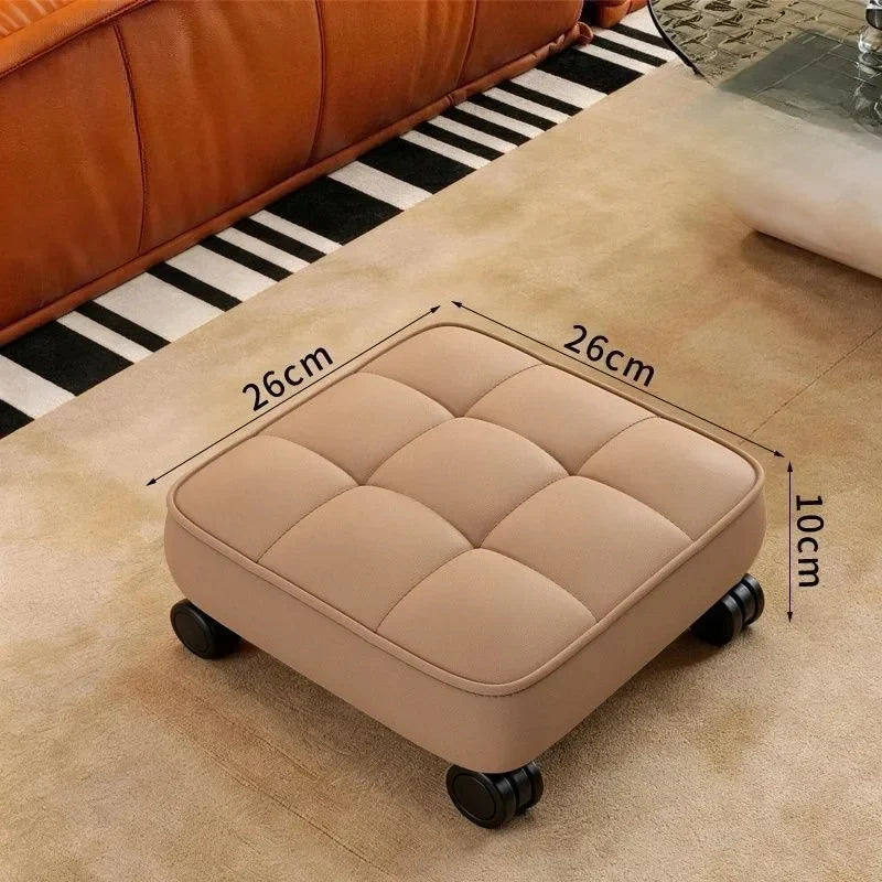 Tabouret Bas sur Roulettes Compact Siège Mobile Multiusage pour Couture Beauté et Maison